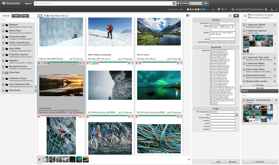 screenshot of FotoWare DAM
